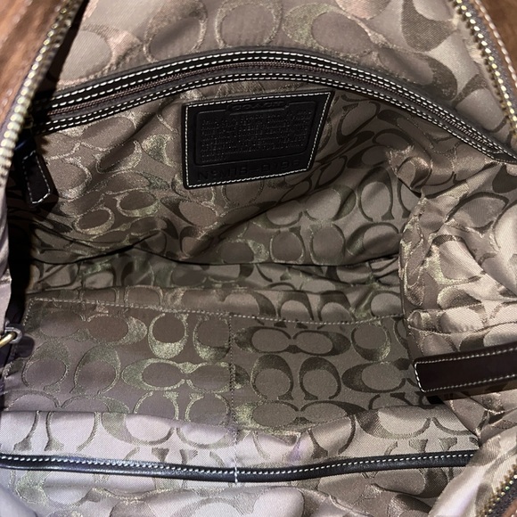 COACH 9196 VINTAGE LEGACY SAC CHOCOLATE BROWN SUEDE LEATHER XL BUCKET/DUFFLE - Picture 5 of 16